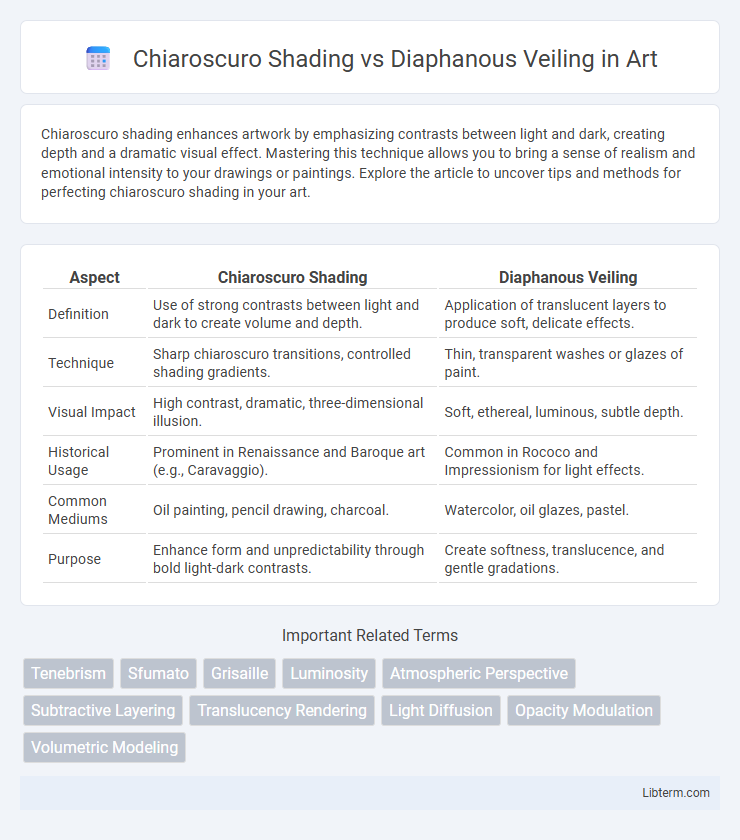 Diaphanous Veiling vs Chiaroscuro Shading in Art - What is The Difference?