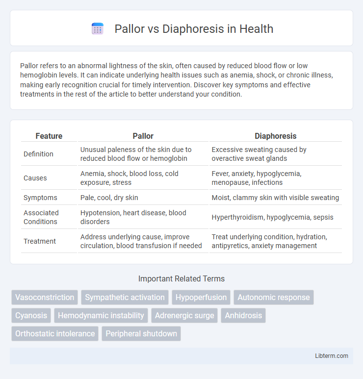 Diaphoresis vs Pallor in Health - What is The Difference?