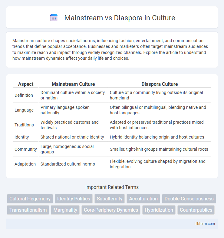 Diaspora vs Mainstream in Culture - What is The Difference?