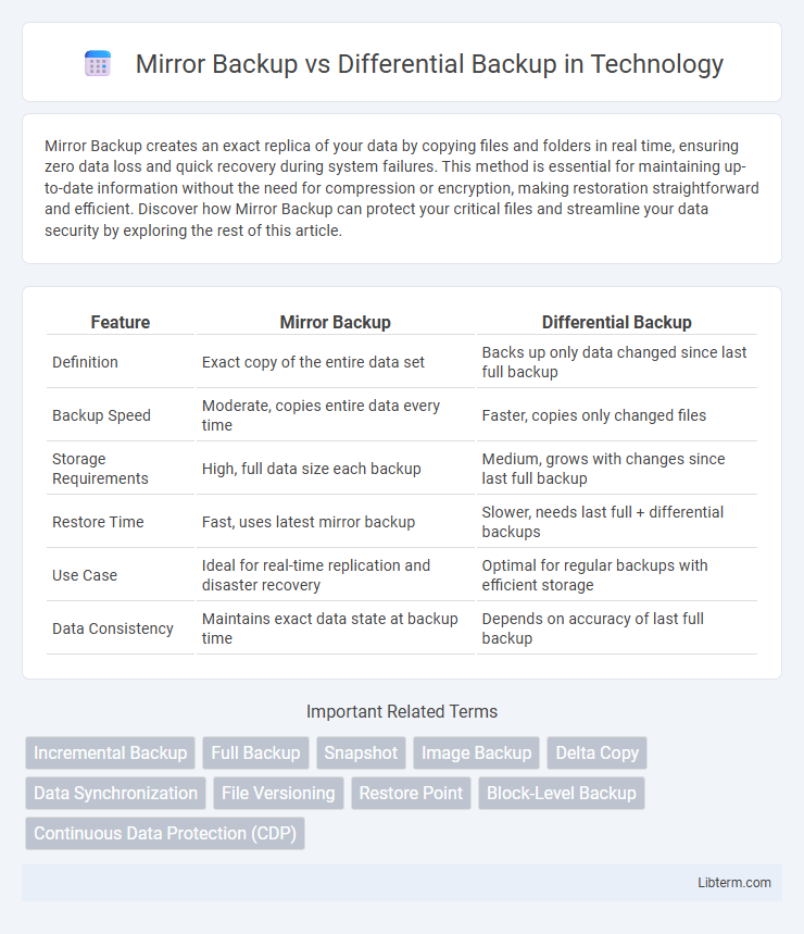 Differential Backup vs Mirror Backup in Technology - What is The Difference?