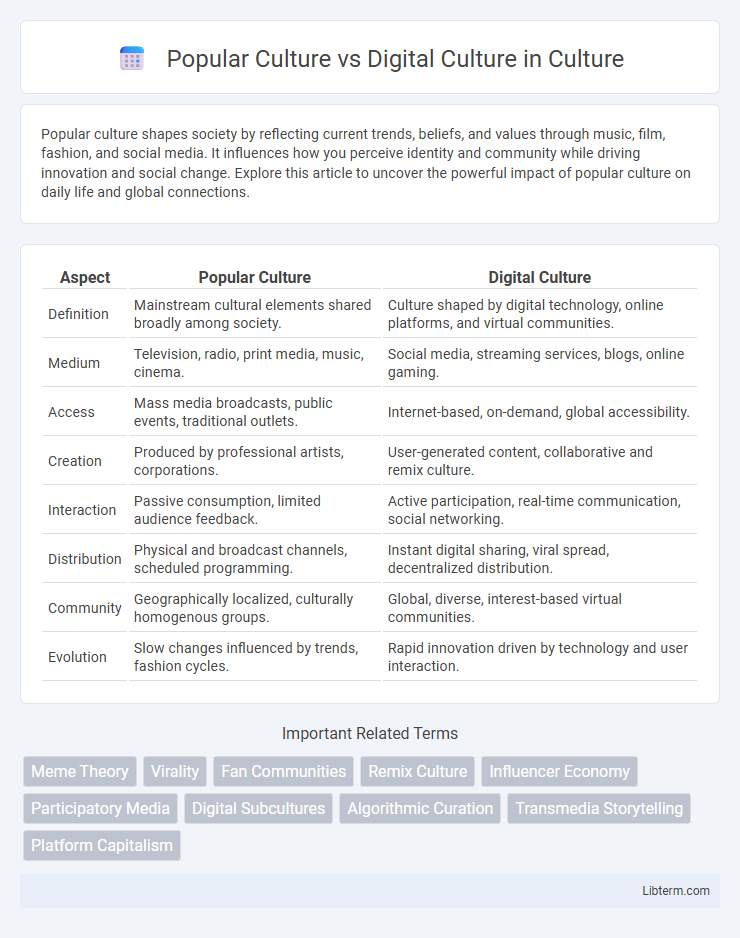 Digital Culture vs Popular Culture in Culture - What is The Difference?