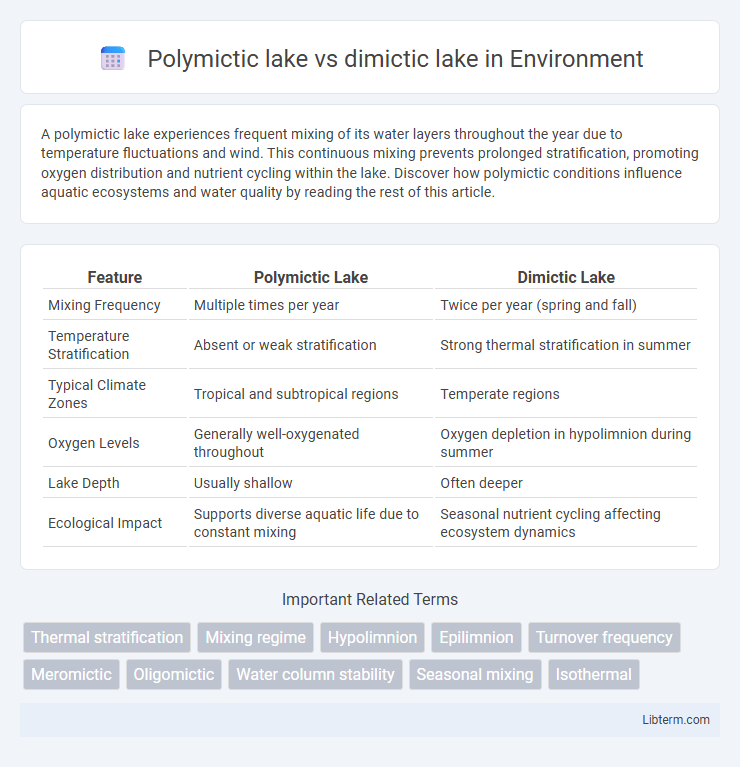 dimictic lake vs Polymictic lake in Environment - What is The Difference?