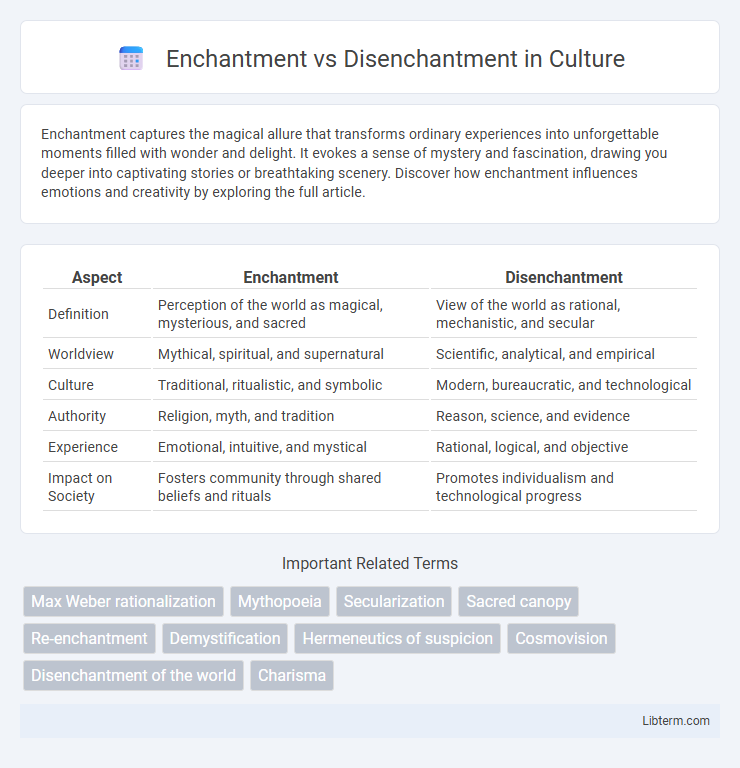 Disenchantment vs Enchantment in Culture - What is The Difference?