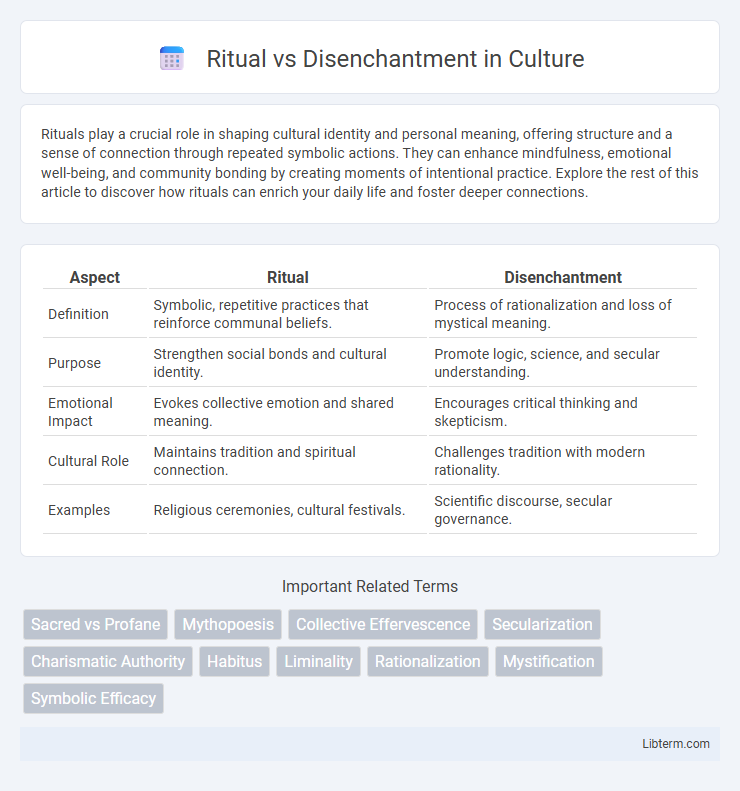 Disenchantment vs Ritual in Culture - What is The Difference?