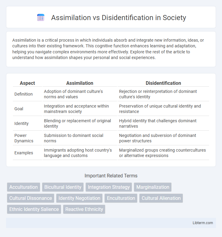 Disidentification vs Assimilation in Society - What is The Difference?