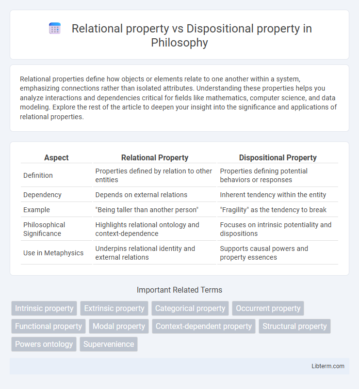 Dispositional property vs Relational property in Philosophy - What is The Difference?
