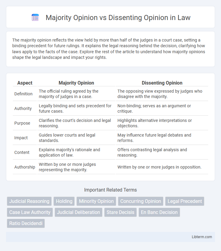 Dissenting Opinion vs Majority Opinion in Law - What is The Difference?