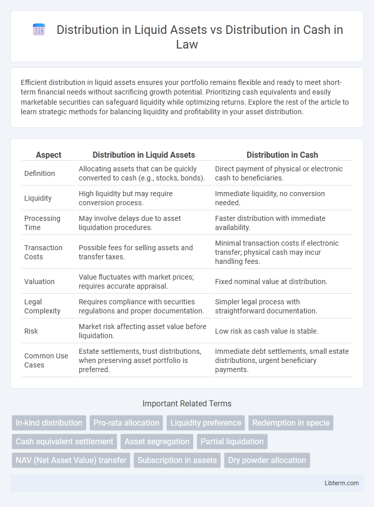Distribution in Cash vs Distribution in Liquid Assets in Law - What is The Difference?