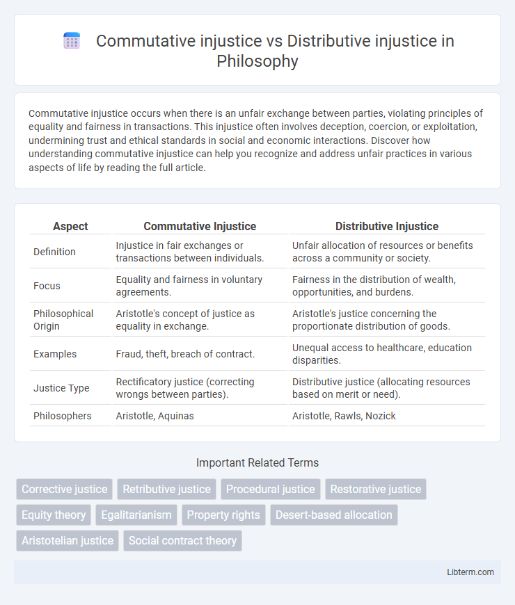 Distributive injustice vs Commutative injustice in Philosophy - What is The Difference?