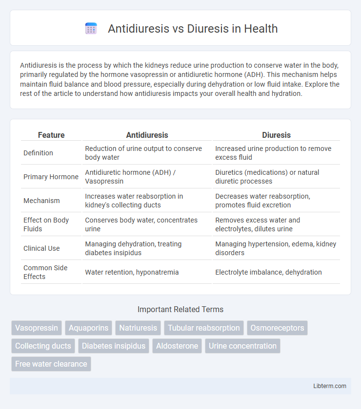 Diuresis vs Antidiuresis in Health - What is The Difference?