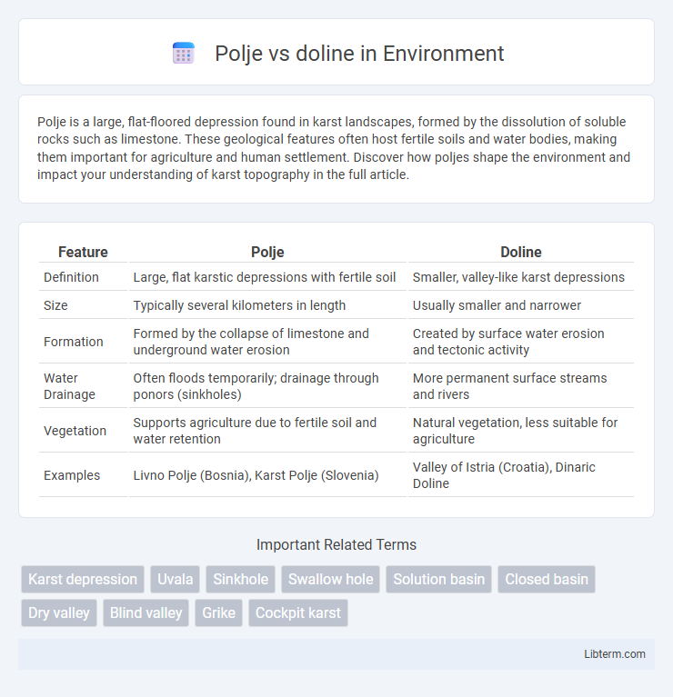 doline vs Polje in Environment - What is The Difference?