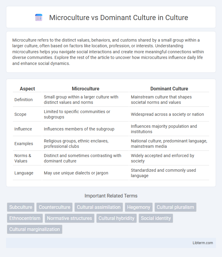 Dominant Culture vs Microculture in Culture - What is The Difference?