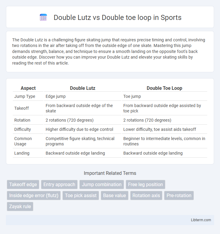 Double toe loop vs Double Lutz in Sports - What is The Difference?