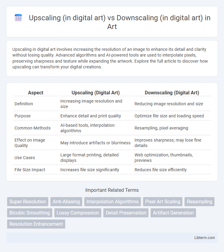 Downscaling (in digital art) vs Upscaling (in digital art) in Art - What is The Difference?