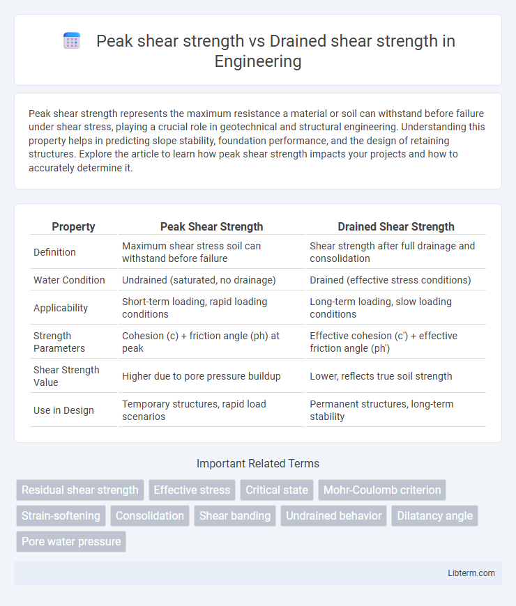 Drained shear strength vs Peak shear strength in Engineering - What is The Difference?