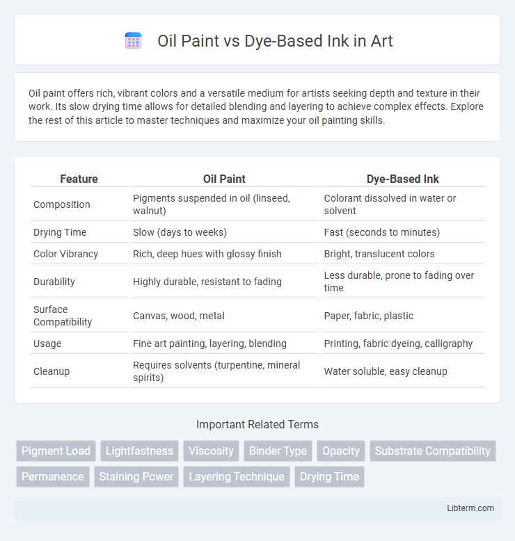 Dye-Based Ink vs Oil Paint in Art - What is The Difference?