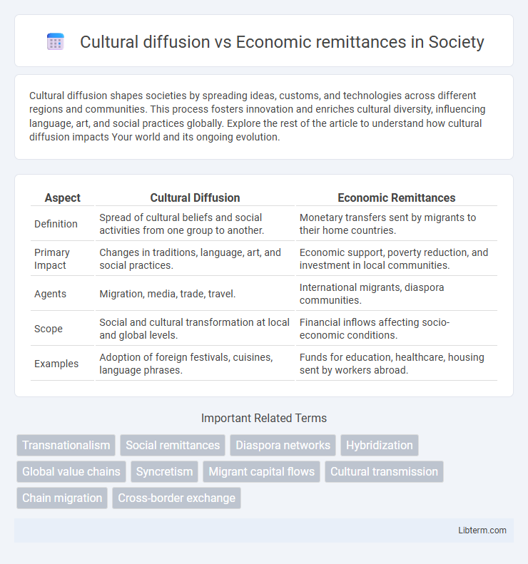 Economic remittances vs Cultural diffusion in Society - What is The Difference?