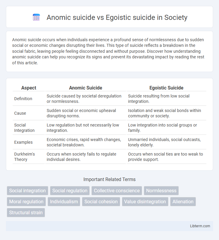 Egoistic suicide vs Anomic suicide in Society - What is The Difference?