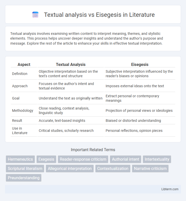 Eisegesis vs Textual analysis in Literature - What is The Difference?