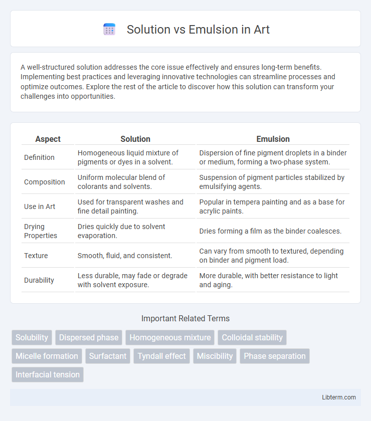Emulsion vs Solution in Art - What is The Difference?