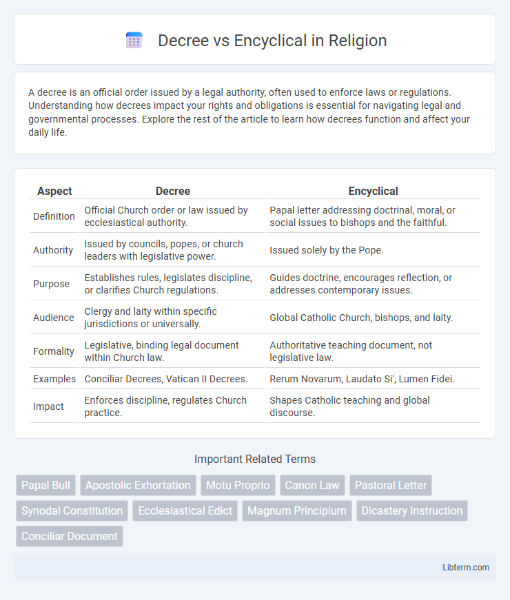 Encyclical vs Decree in Religion - What is The Difference?