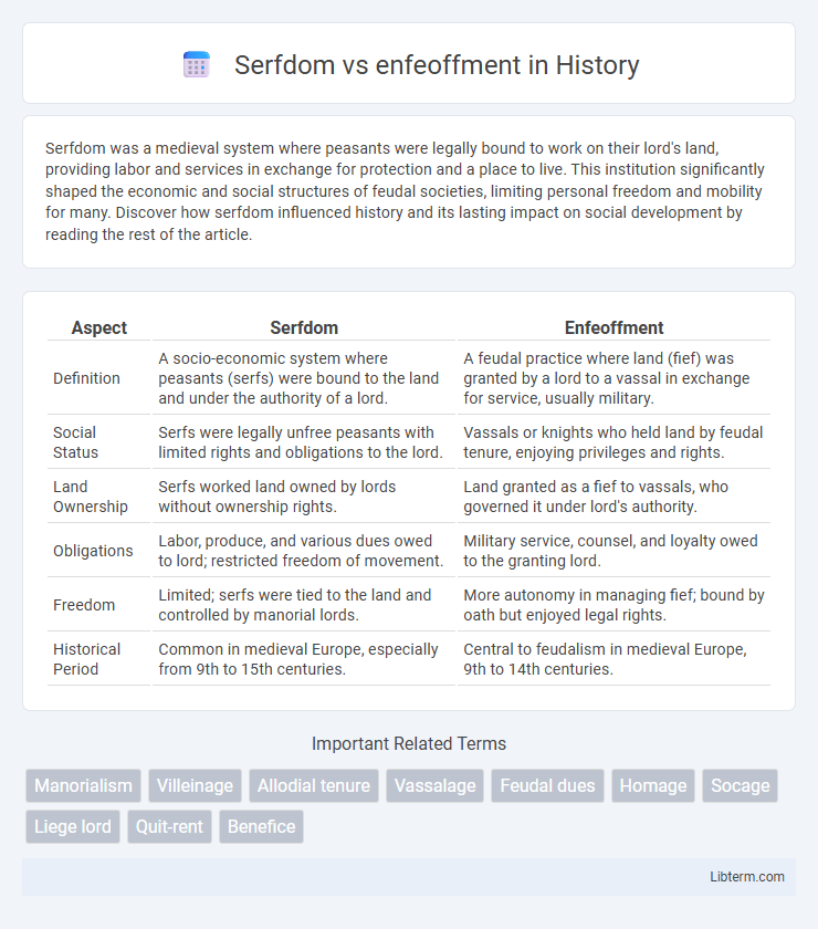 enfeoffment vs Serfdom in History - What is The Difference?
