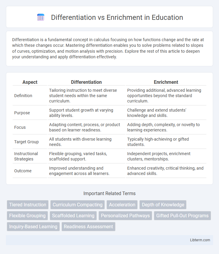 Enrichment vs Differentiation in Education - What is The Difference?