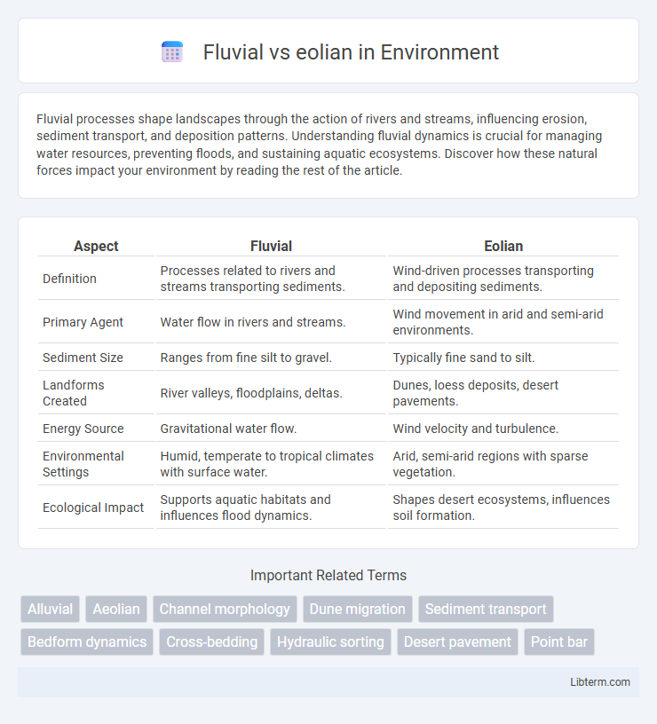 eolian vs Fluvial in Environment - What is The Difference?
