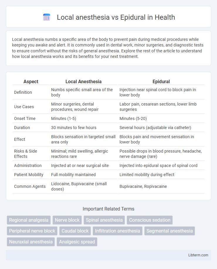 Epidural vs Local anesthesia in Health - What is The Difference?