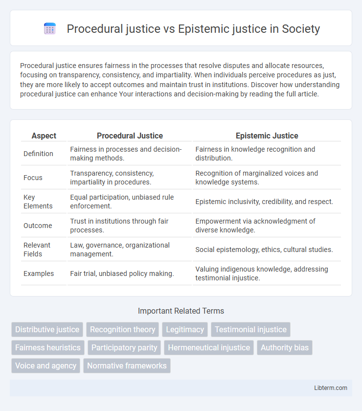 Epistemic justice vs Procedural justice in Society - What is The Difference?