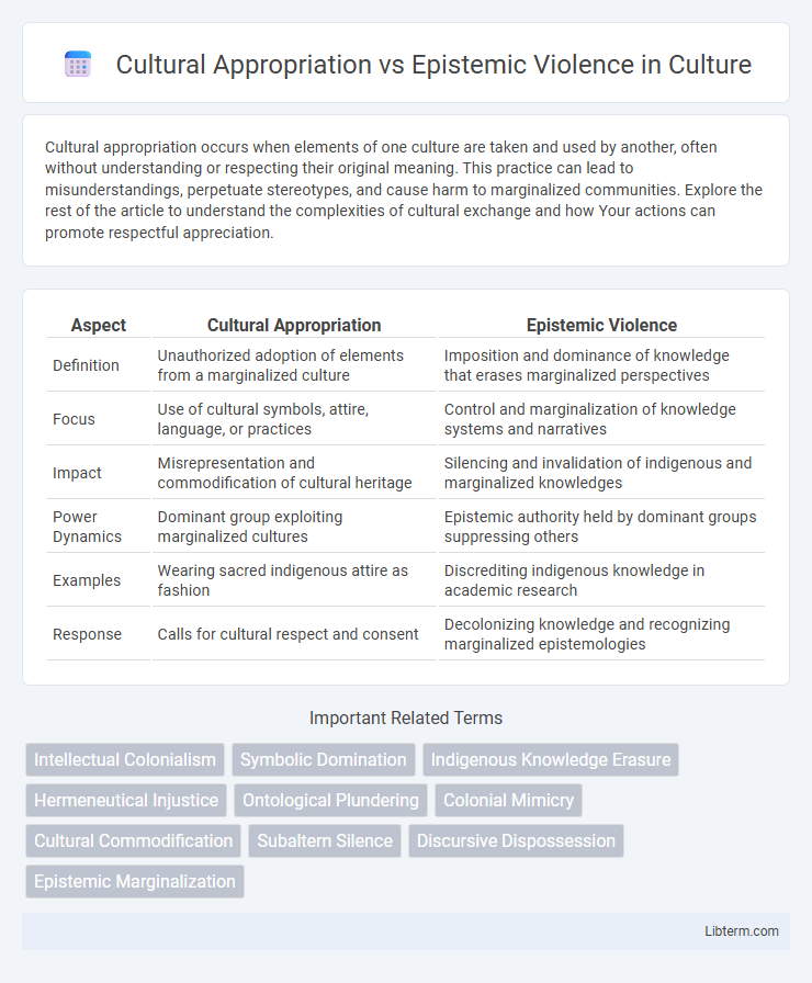 Epistemic Violence vs Cultural Appropriation in Culture - What is The Difference?