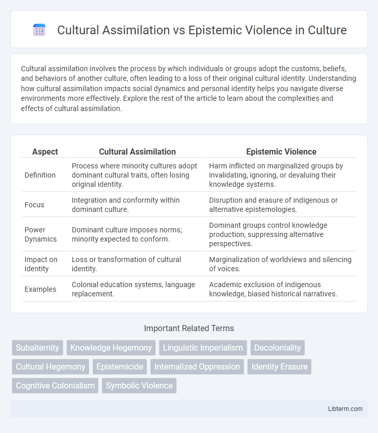 Epistemic Violence vs Cultural Assimilation in Culture - What is The Difference?