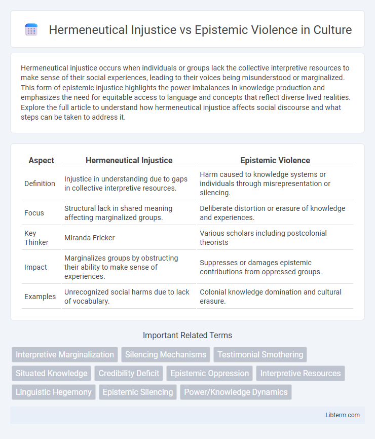 Epistemic Violence vs Hermeneutical Injustice in Culture - What is The Difference?