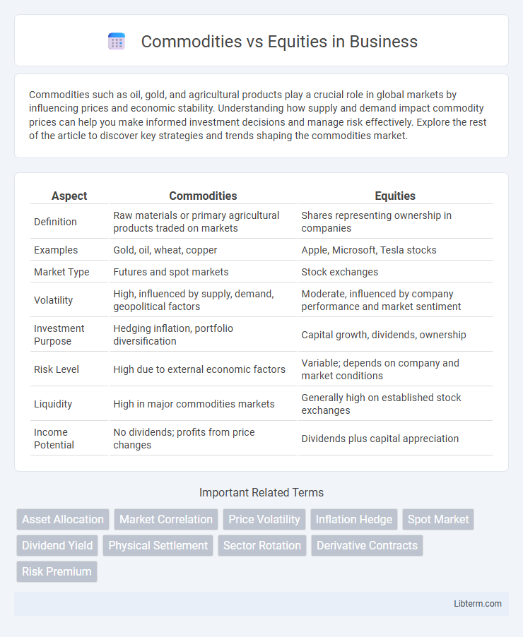 Equities vs Commodities in Business - What is The Difference?