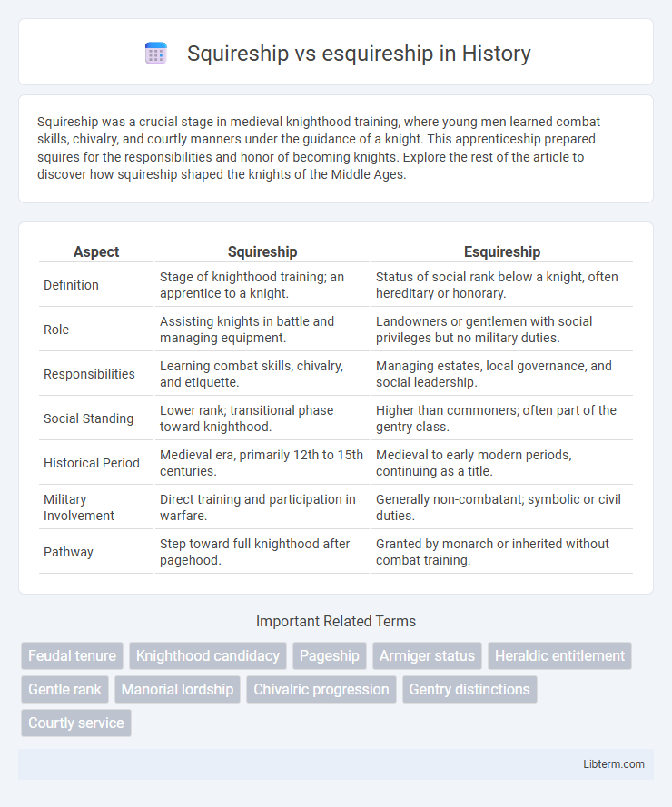 esquireship vs Squireship in History - What is The Difference?