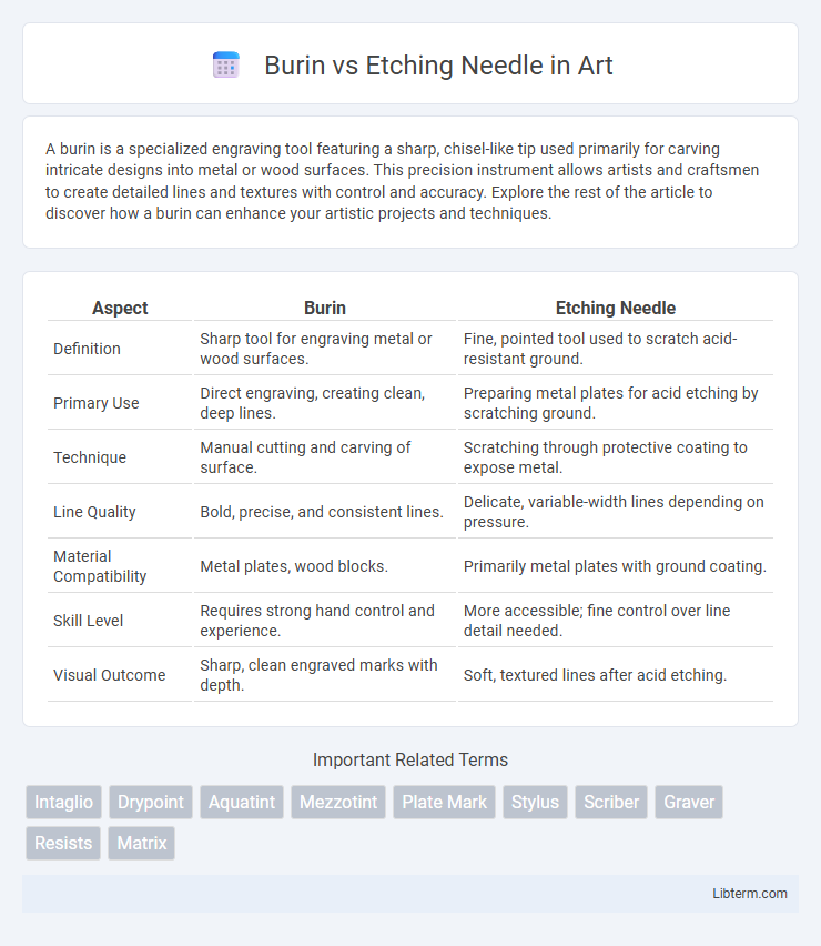 Etching Needle vs Burin in Art - What is The Difference?