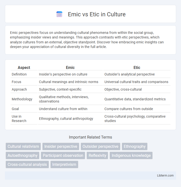 Etic vs Emic in Culture - What is The Difference?