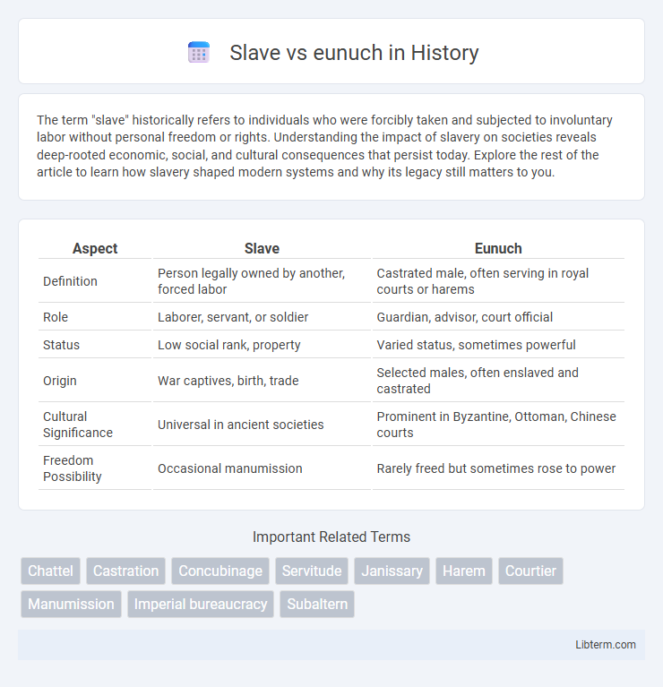 eunuch vs Slave in History - What is The Difference?