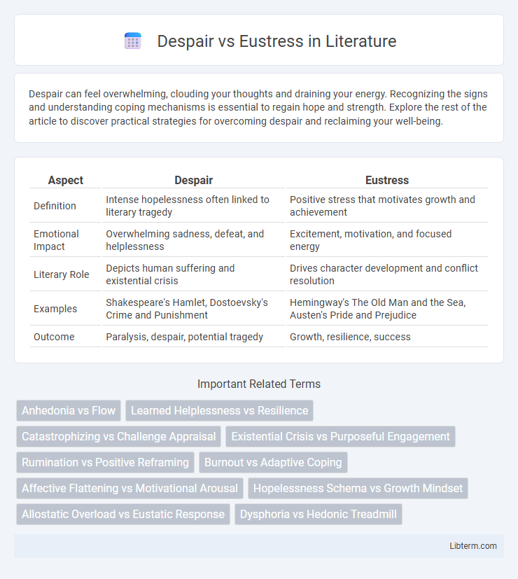 Eustress vs Despair in Literature - What is The Difference?