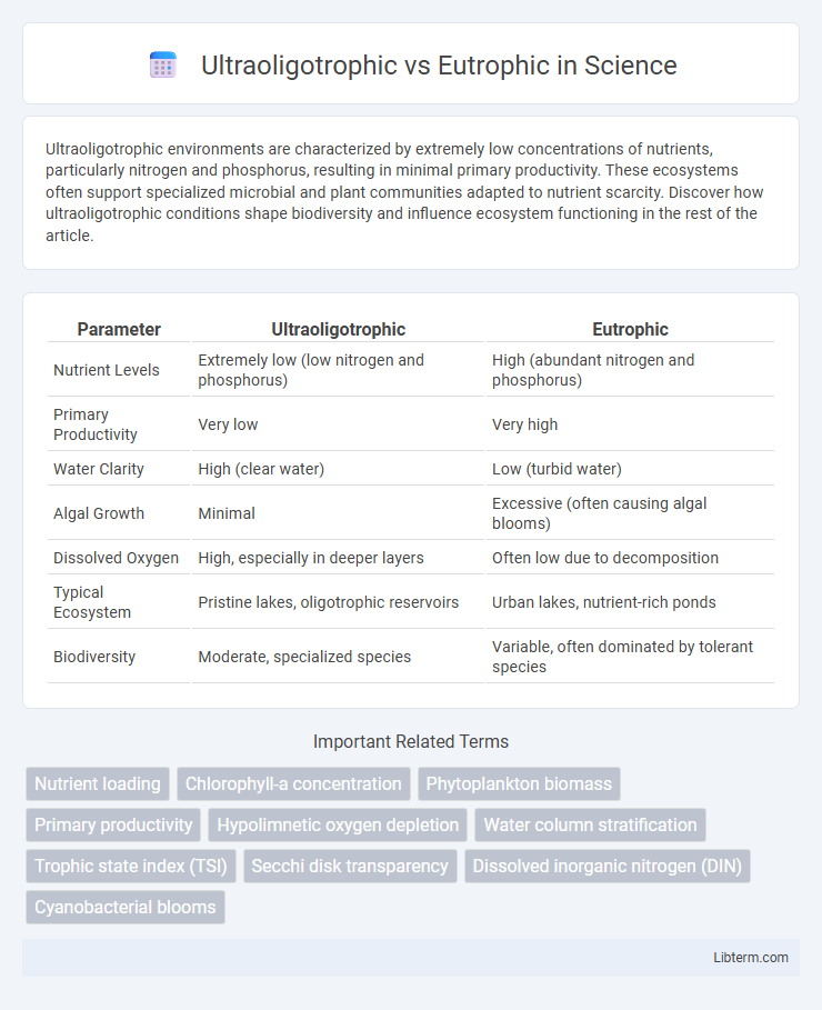 Eutrophic vs Ultraoligotrophic in Science - What is The Difference?