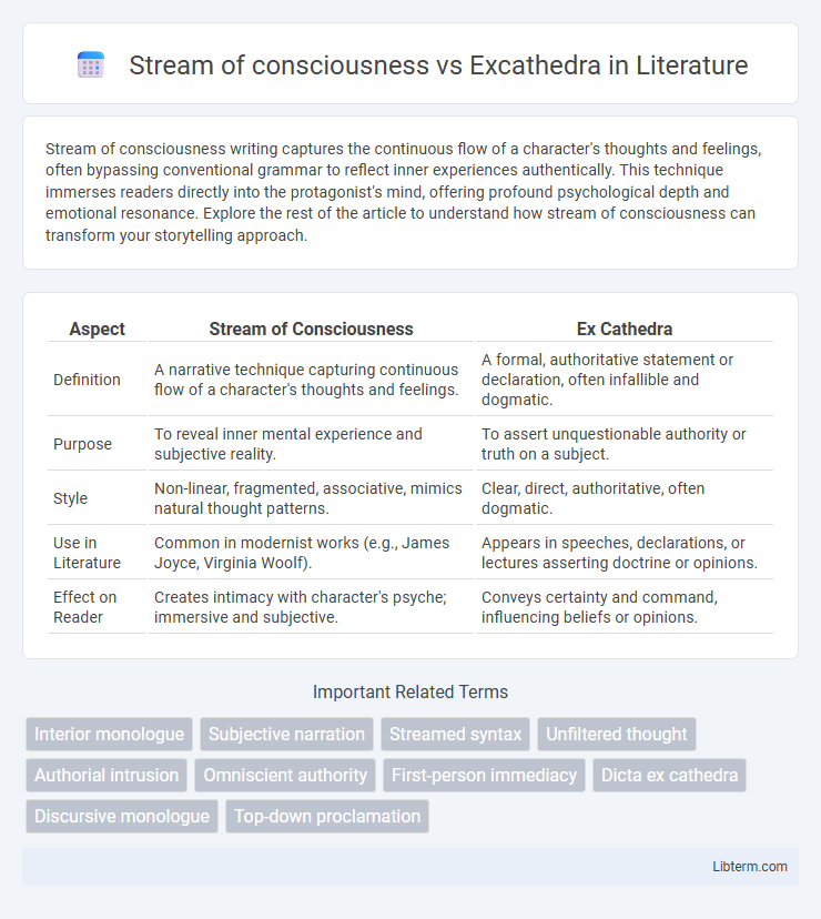 Excathedra vs Stream of consciousness in Literature - What is The Difference?