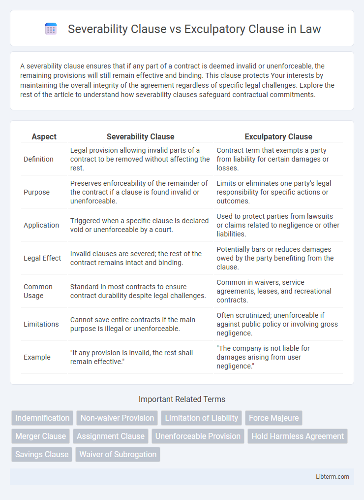 Exculpatory Clause vs Severability Clause in Law - What is The Difference?