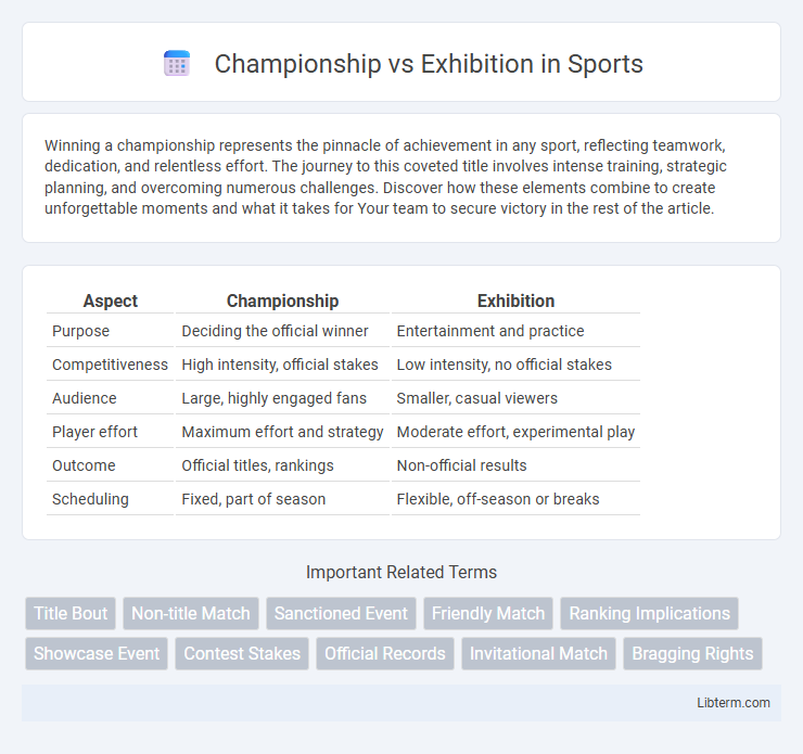 Exhibition vs Championship in Sports - What is The Difference?