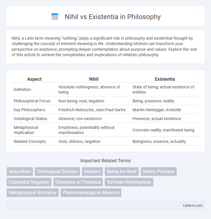 Existentia vs Nihil in Philosophy - What is The Difference?