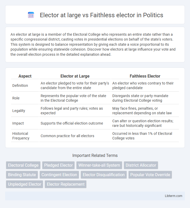 Faithless elector vs Elector at large in Politics - What is The Difference?
