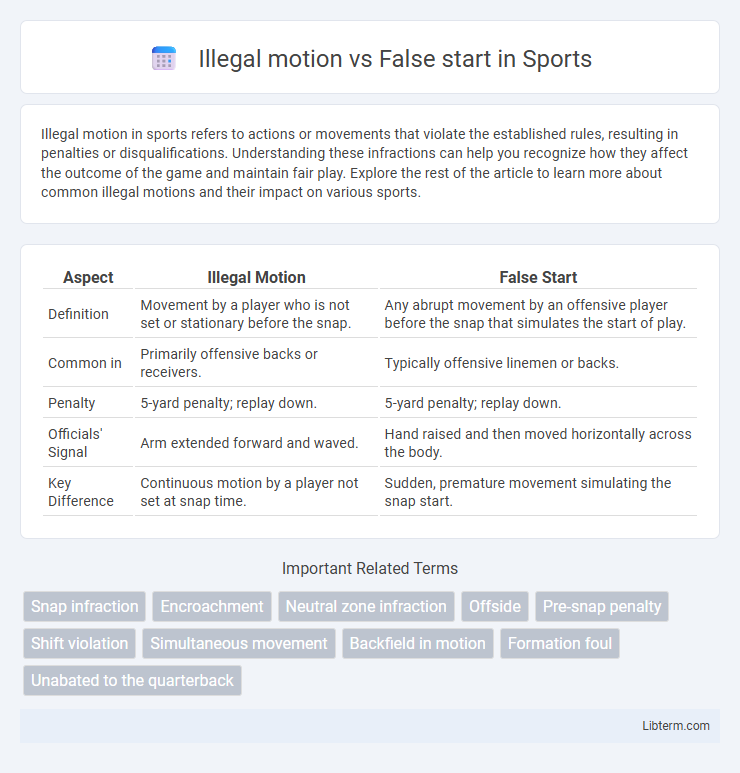False start vs Illegal motion in Sports - What is The Difference?