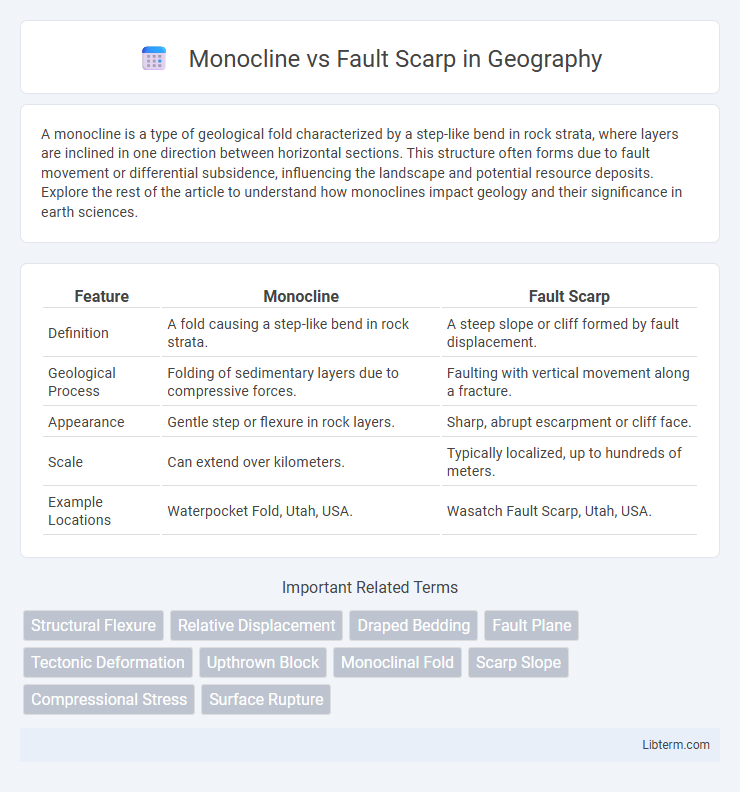 Fault Scarp vs Monocline in Geography - What is The Difference?