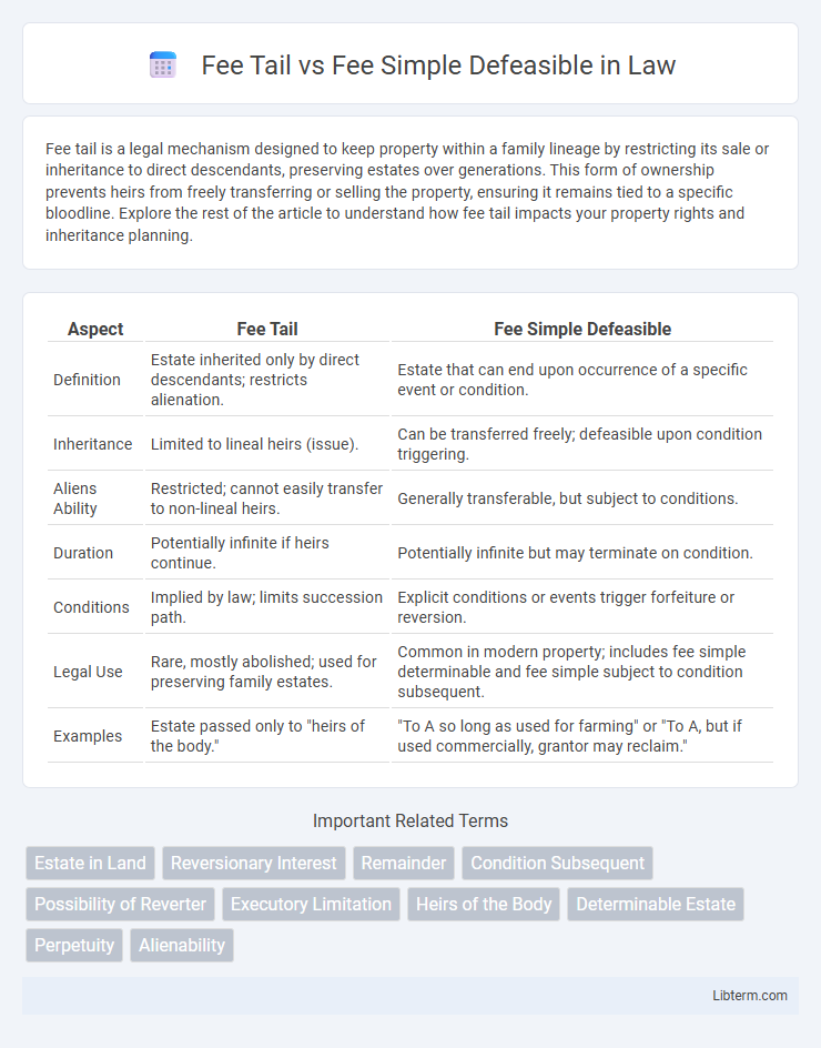 Fee Simple Defeasible vs Fee Tail in Law - What is The Difference?