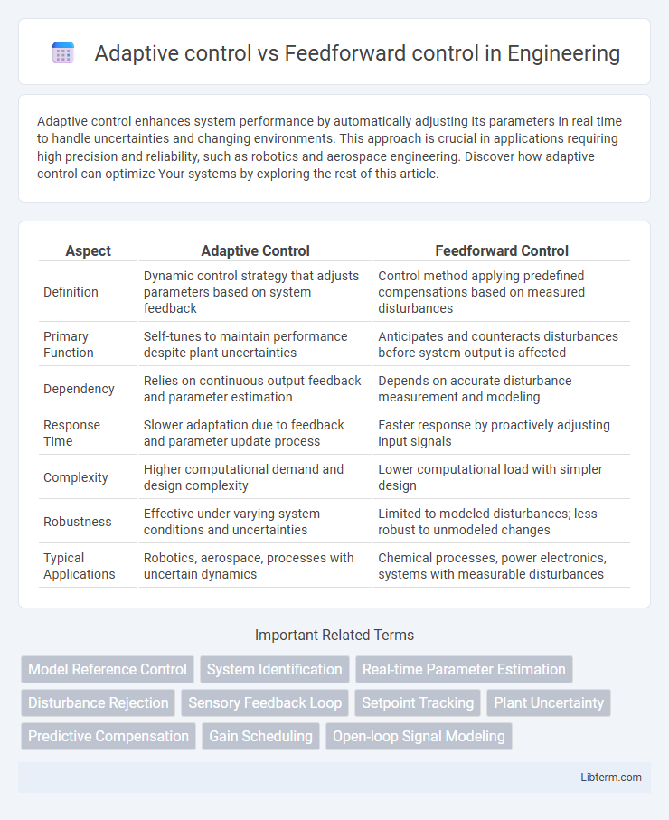 Feedforward control vs Adaptive control in Engineering - What is The Difference?