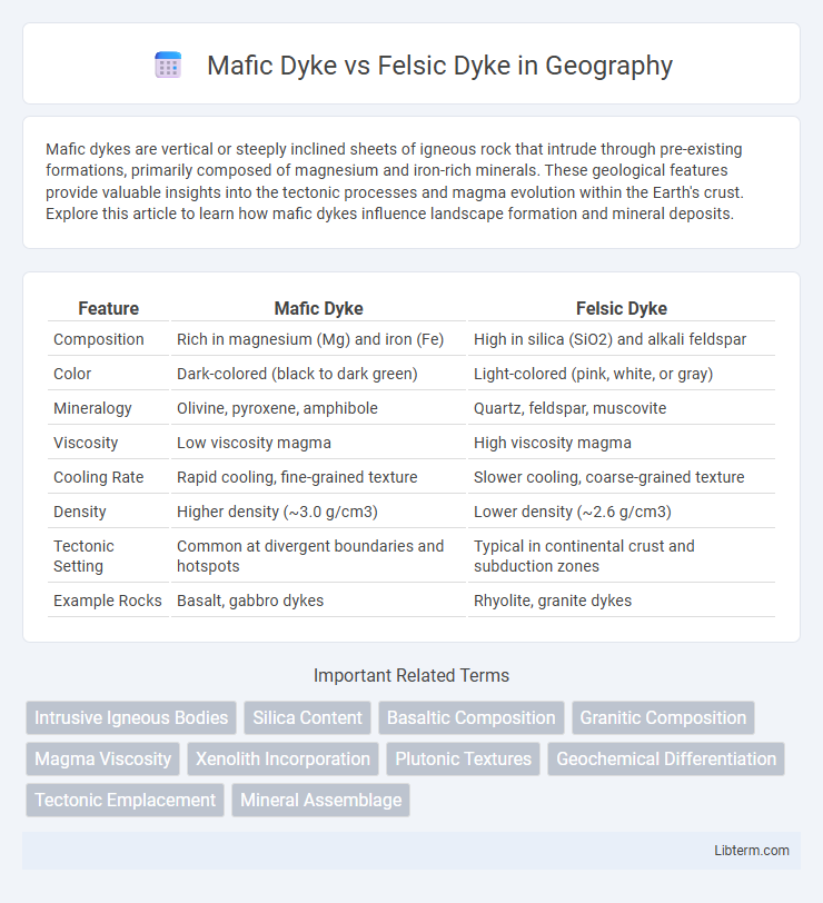 Felsic Dyke vs Mafic Dyke in Geography - What is The Difference?